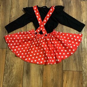 Polka Dot Red & Black Kids Costume